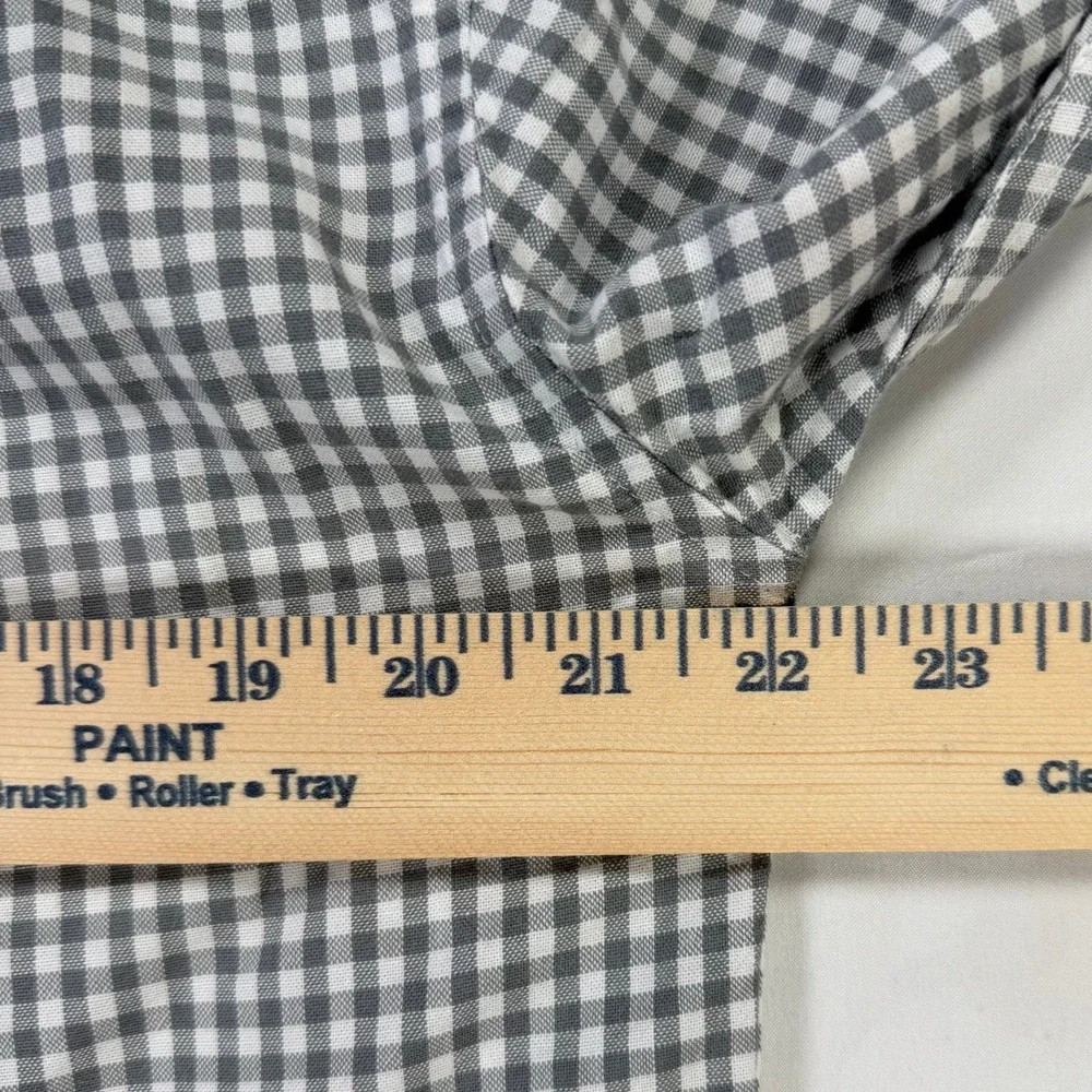 Polo Ralph Lauren Button Down Mens XXL Grey Excellent Gingham Custom Fit Shirt‎
